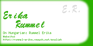 erika rummel business card